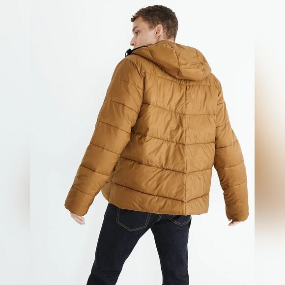Madewell packable gold puffer jacket size XL - Picture 2 of 9